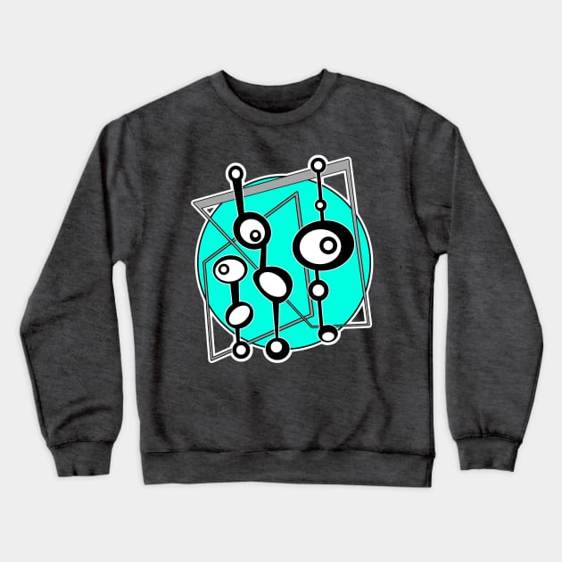 Mod Squad- Aqua Crewneck Sweatshirt by HollandArtz